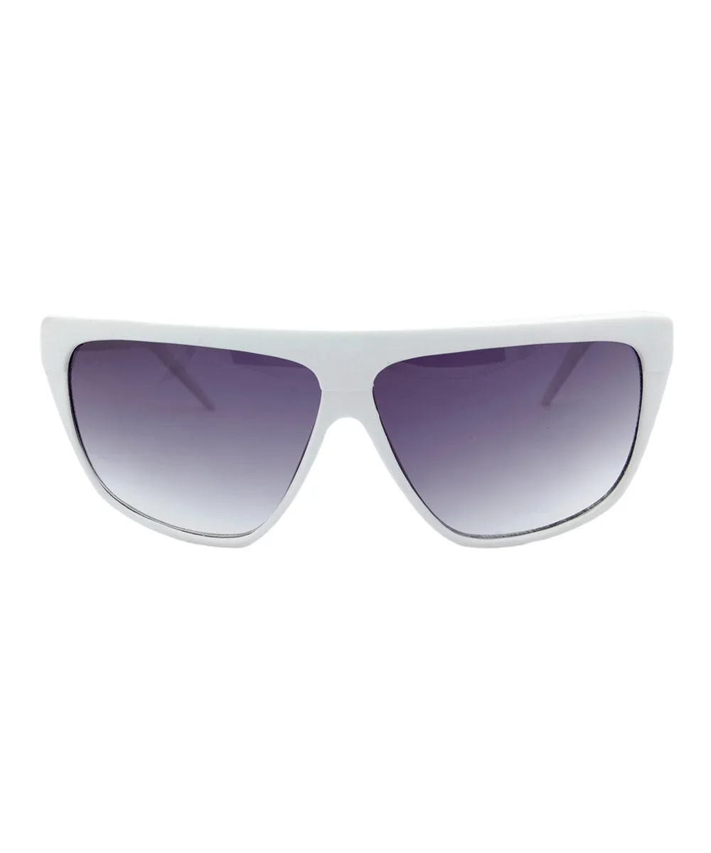 NAGEL White 80s Sunglasses sold by Giant Vintage