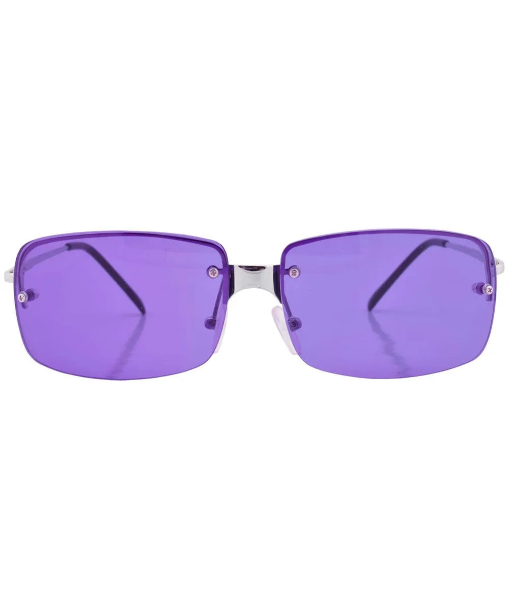 CHILLERZ Purple Rimless Sunglasses sold by Giant Vintage product image thumbnail 3