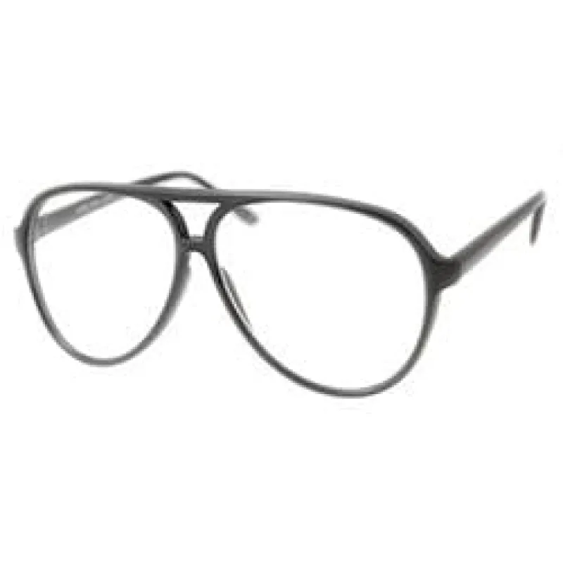 PROTRACTOR Black Clear Aviator Glassses sold by Giant Vintage