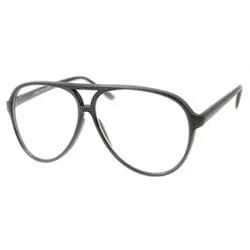PROTRACTOR Black Clear Aviator Glassses sold by Giant Vintage