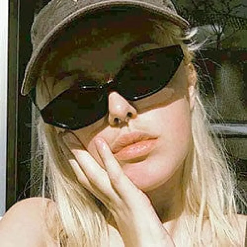 KATRA Black Cat-Eye Sunglasses sold by Giant Vintage