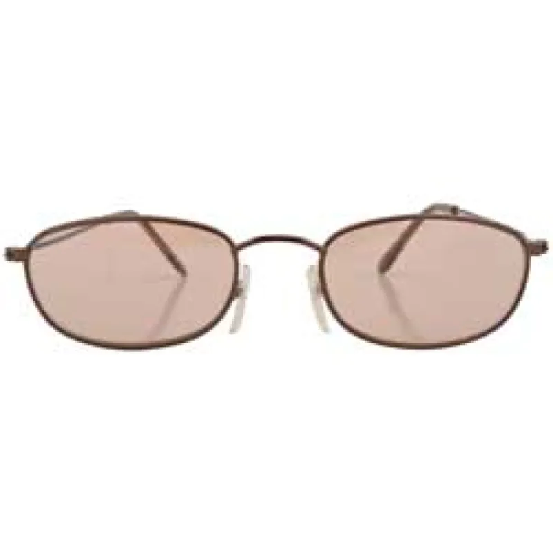 STRANGER Brass / Brown Square Sunglasses sold by Giant Vintage