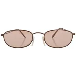 STRANGER Brass / Brown Square Sunglasses sold by Giant Vintage