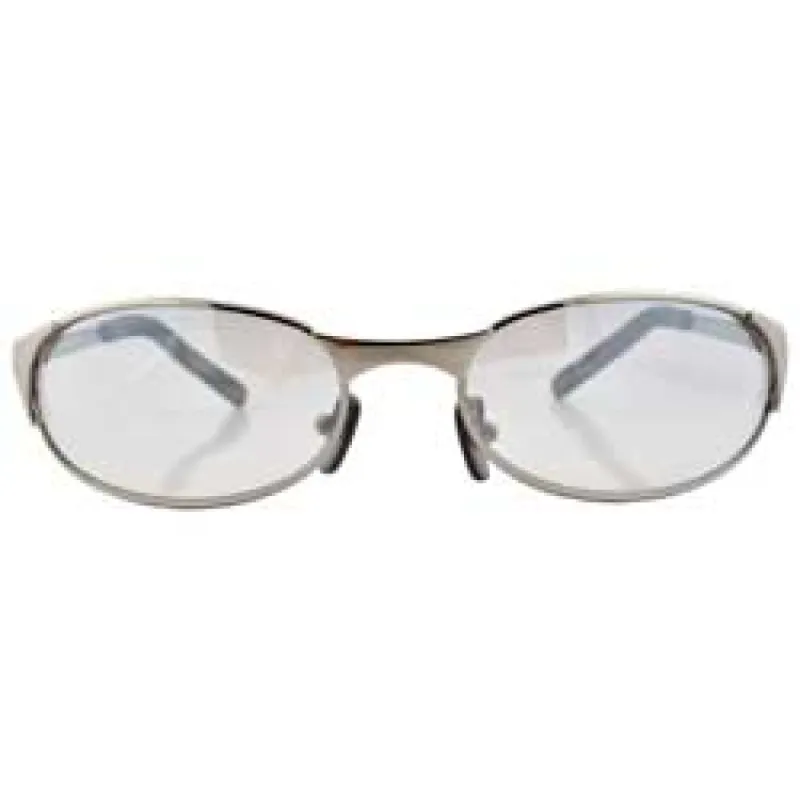 LULING Gunmetal Oval Sunglasses sold by Giant Vintage