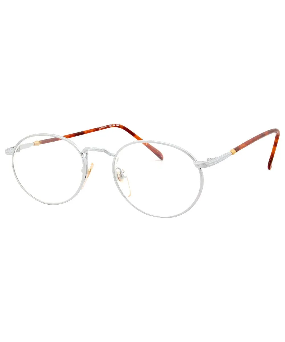 HIGHWIRE Silver/Clear Oval Sunglasses sold by Giant Vintage product image thumbnail 2