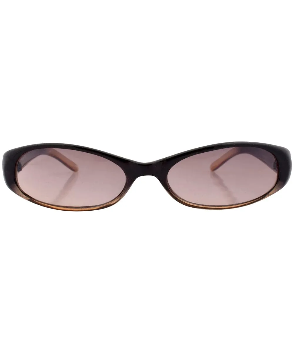 PURR Brown Oval Sunglasses sold by Giant Vintage product image thumbnail 3