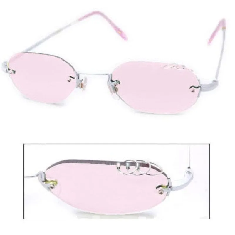 RIGHT ON Pink Micro Sunglasses sold by Giant Vintage