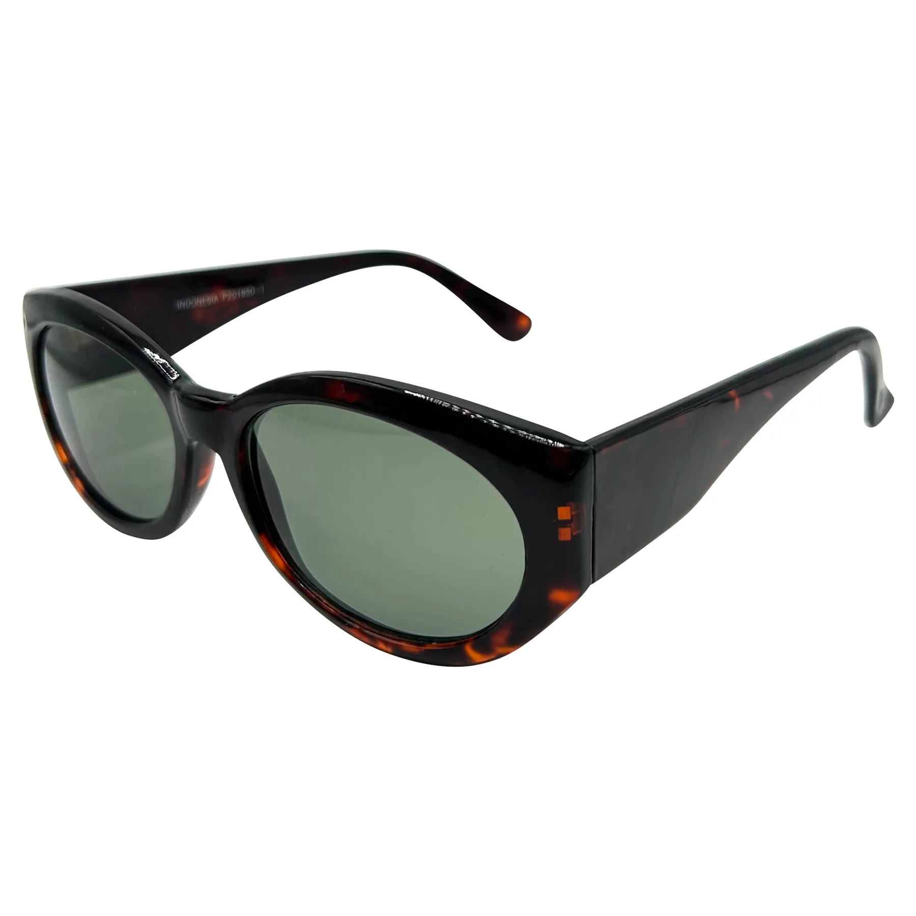 PUFF Tortoise Round Mod Cat-Eye Sunglasses sold by Giant Vintage product image thumbnail 2