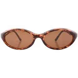 CASTLE Demi/Brown Oval Sunglasses sold by Giant Vintage