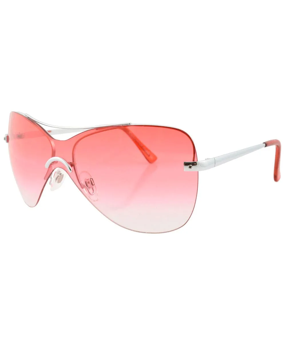 RAINBOW Red Rimless Sunglasses sold by Giant Vintage product image thumbnail 2