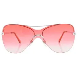 RAINBOW Red Rimless Sunglasses sold by Giant Vintage