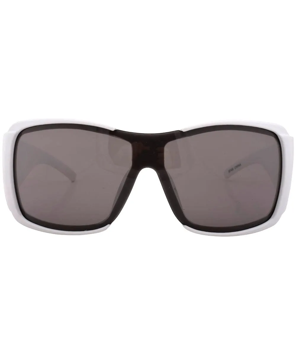 ROLLED White/Gambler Oversized Sunglasses sold by Giant Vintage product image thumbnail 2