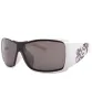 ROLLED White/Gambler Oversized Sunglasses sold by Giant Vintage