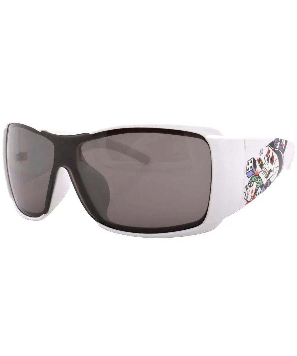ROLLED White/Gambler Oversized Sunglasses sold by Giant Vintage product image thumbnail 3