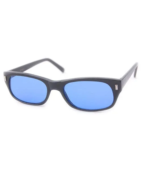 PLANETS Black/Blue Square Sunglasses sold by Giant Vintage product image thumbnail 2
