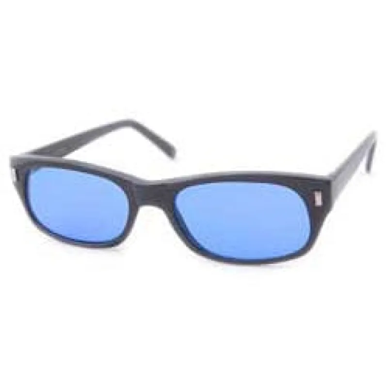 PLANETS Black/Blue Square Sunglasses sold by Giant Vintage