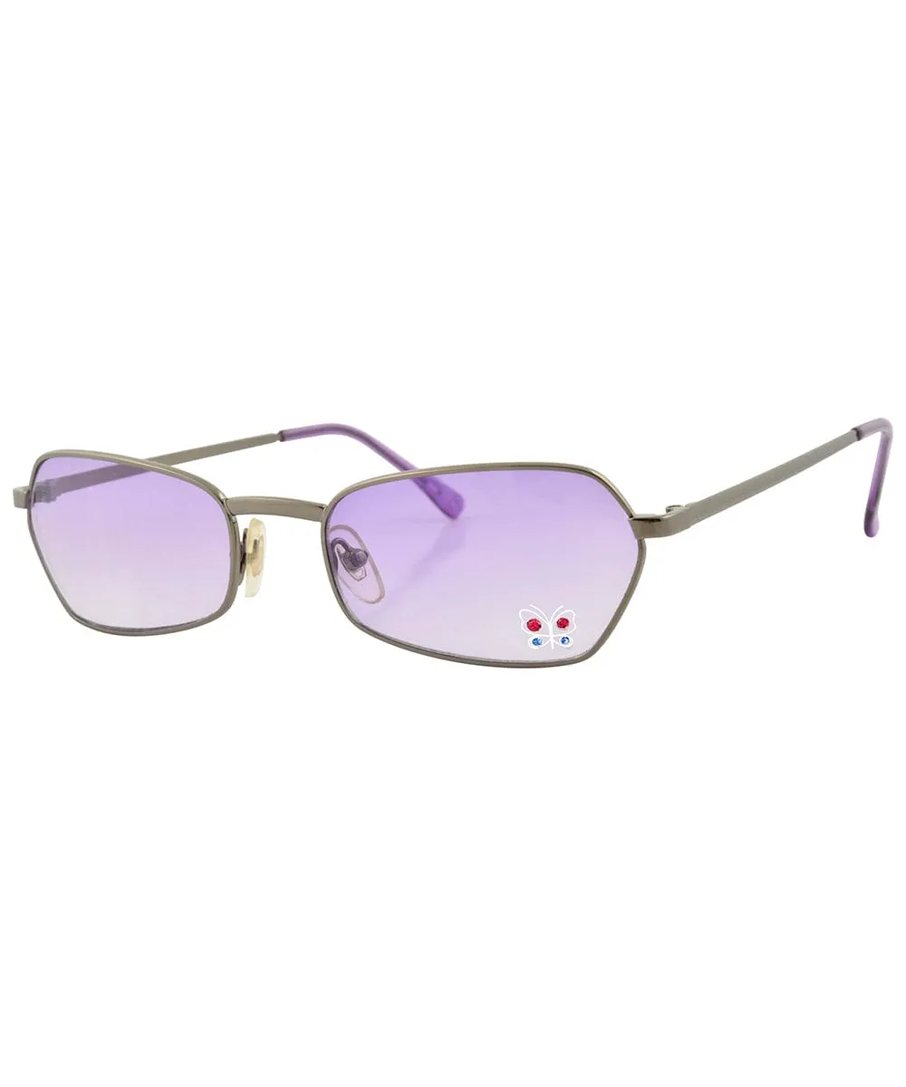 T.Y.V.M. Purple/Butterfly Rimless Sunglasses sold by Giant Vintage product image thumbnail 2