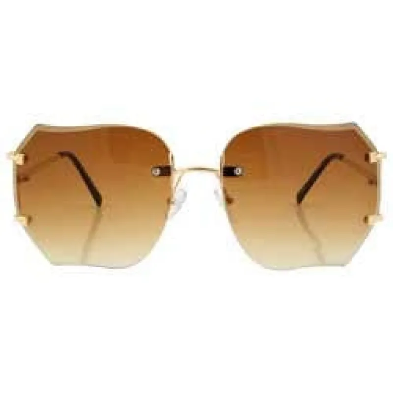 CHIRP Brown/Gradient Oversized Sunglasses sold by Giant Vintage