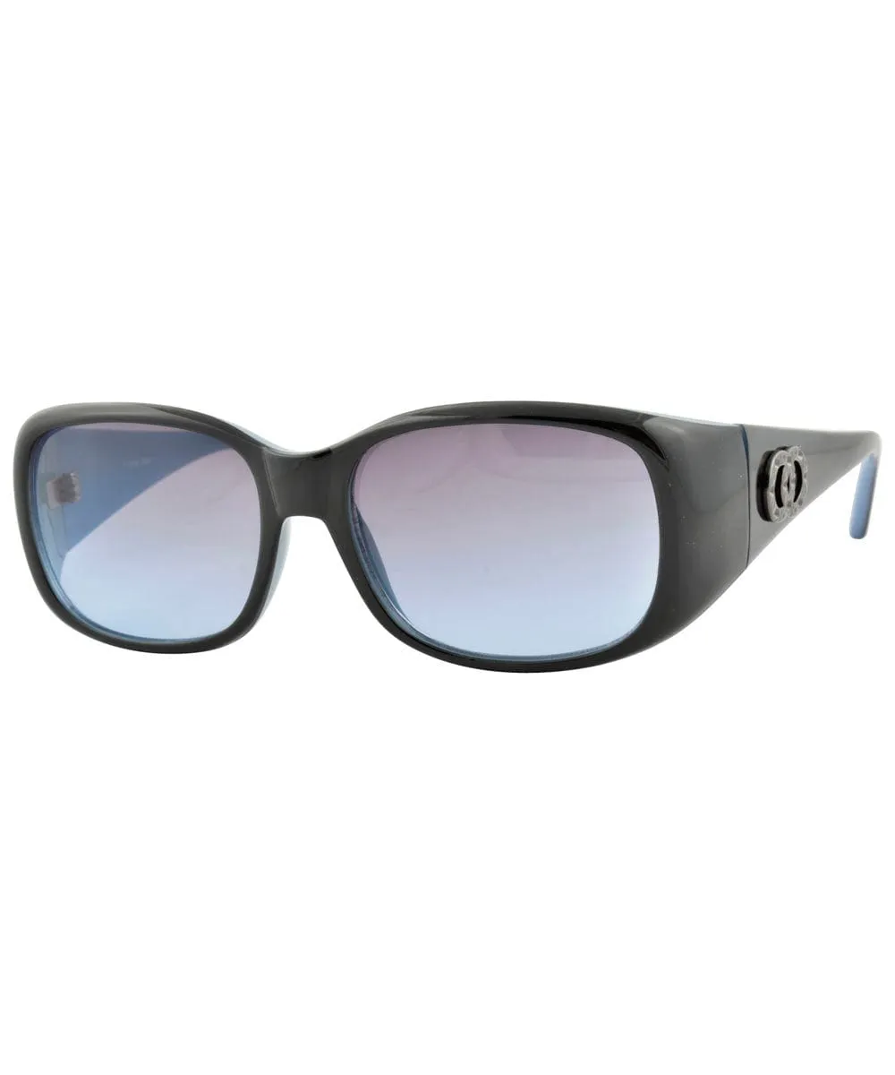 DRESS UP Black/Blue Square Sunglasses sold by Giant Vintage product image thumbnail 2