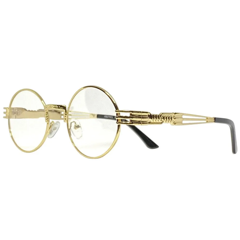 LUVAH Gold/Clear Oval Glasses sold by Giant Vintage product image thumbnail 2