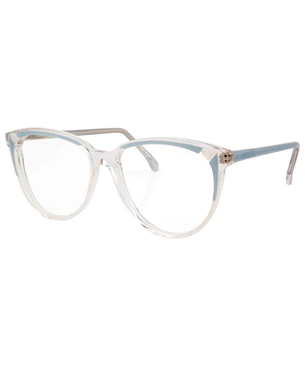 CLASSY Blue Clear Glasses sold by Giant Vintage product image thumbnail 2