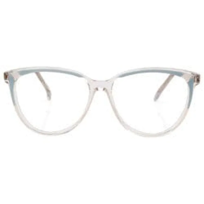 CLASSY Blue Clear Glasses sold by Giant Vintage