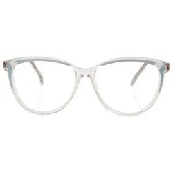 CLASSY Blue Clear Glasses sold by Giant Vintage