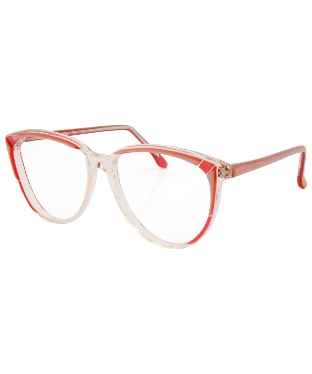 CLASSY Red Clear Glasses sold by Giant Vintage product image thumbnail 2
