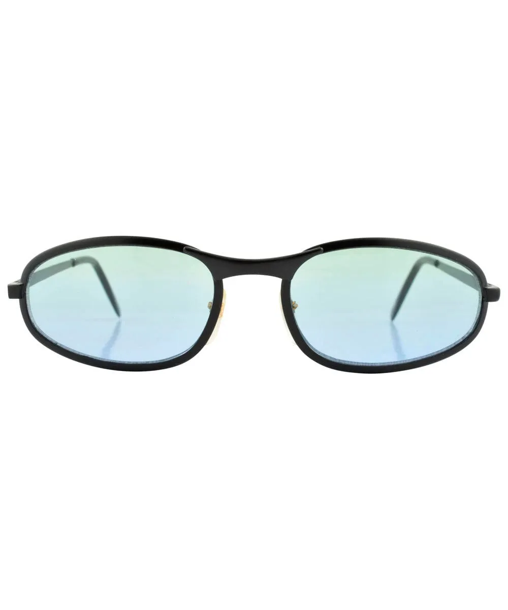 WEXLER Aqua/Black Sports Sunglasses sold by Giant Vintage product image thumbnail 3