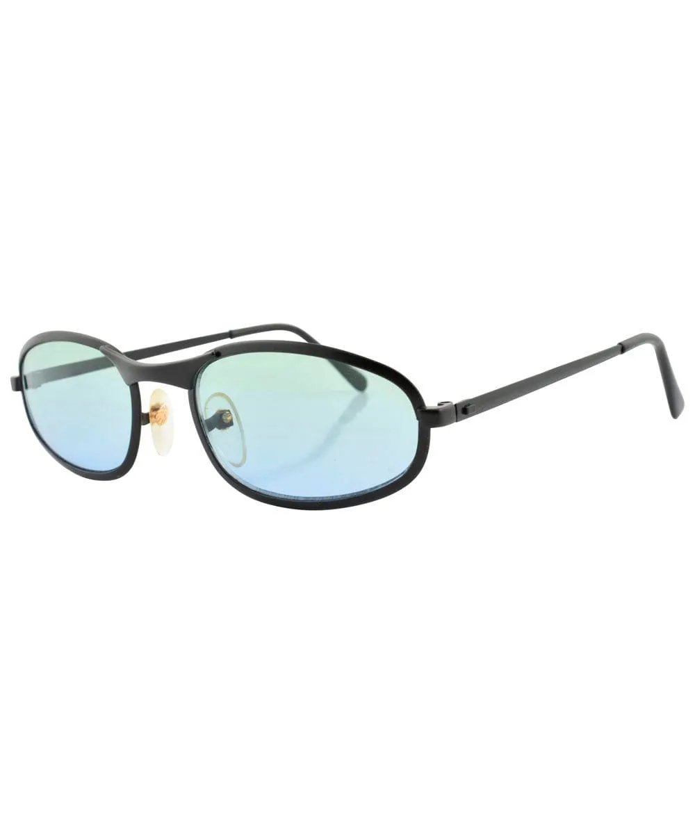 WEXLER Aqua/Black Sports Sunglasses sold by Giant Vintage product image thumbnail 2