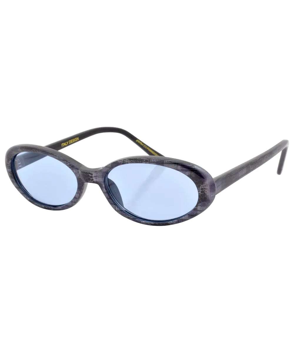 DINKY Blue Oval Sunglasses sold by Giant Vintage product image thumbnail 2
