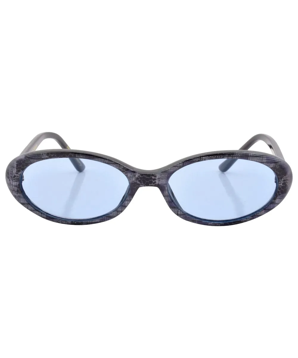 DINKY Blue Oval Sunglasses sold by Giant Vintage product image thumbnail 3