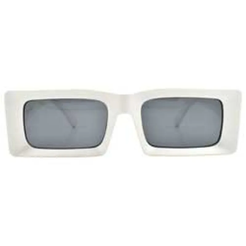 DEUCE Pearly White Mod Square Sunglasses sold by Giant Vintage