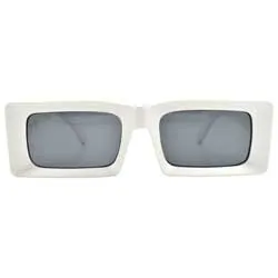 DEUCE Pearly White Mod Square Sunglasses sold by Giant Vintage