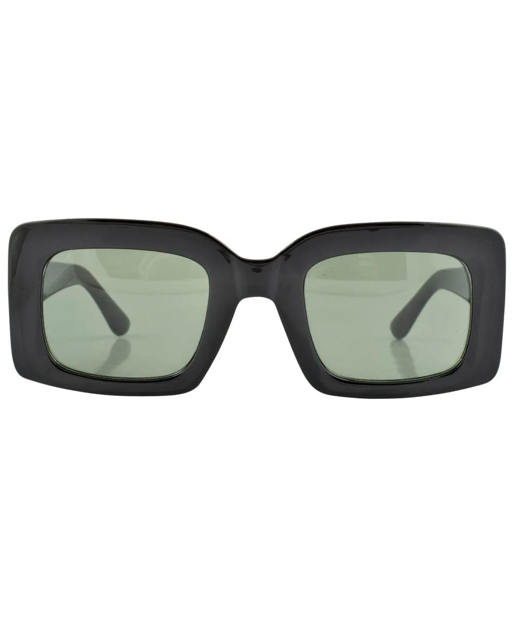 QUANTUM Black Square Sunglasses sold by Giant Vintage product image thumbnail 3
