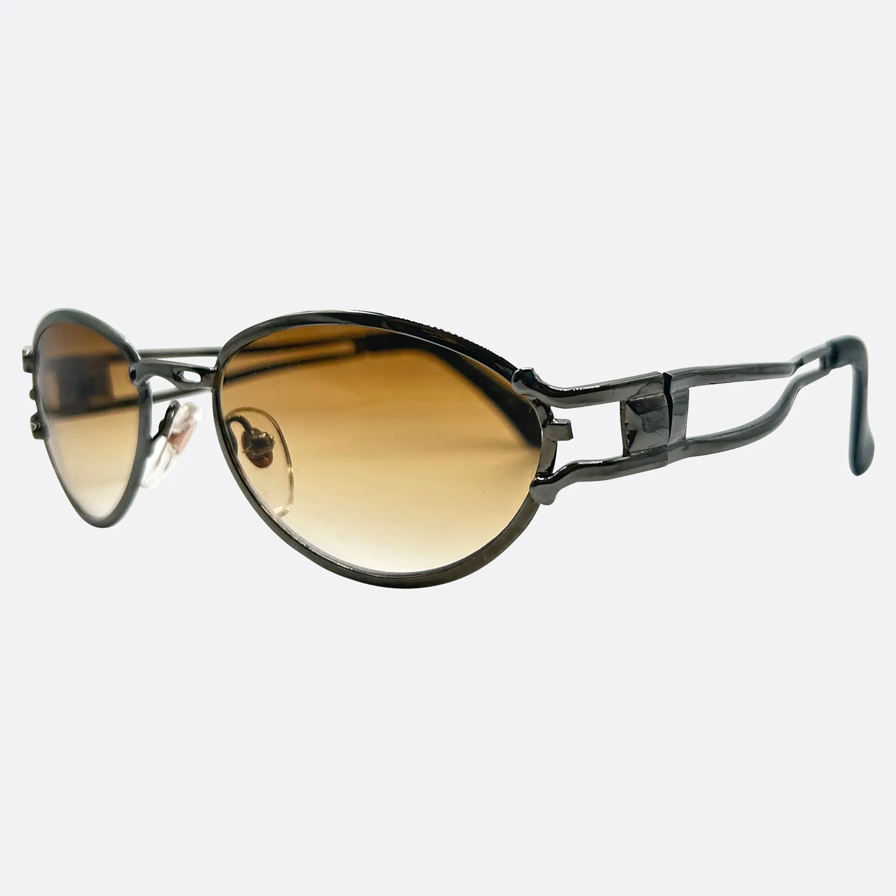 HUGO Oval Steampunk 90s Sunglasses sold by Giant Vintage product image thumbnail 2