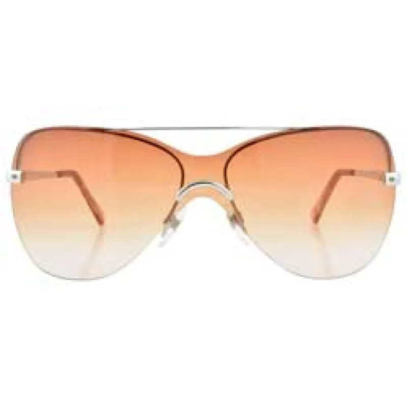 RAINBOW Brown Rimless Sunglasses sold by Giant Vintage