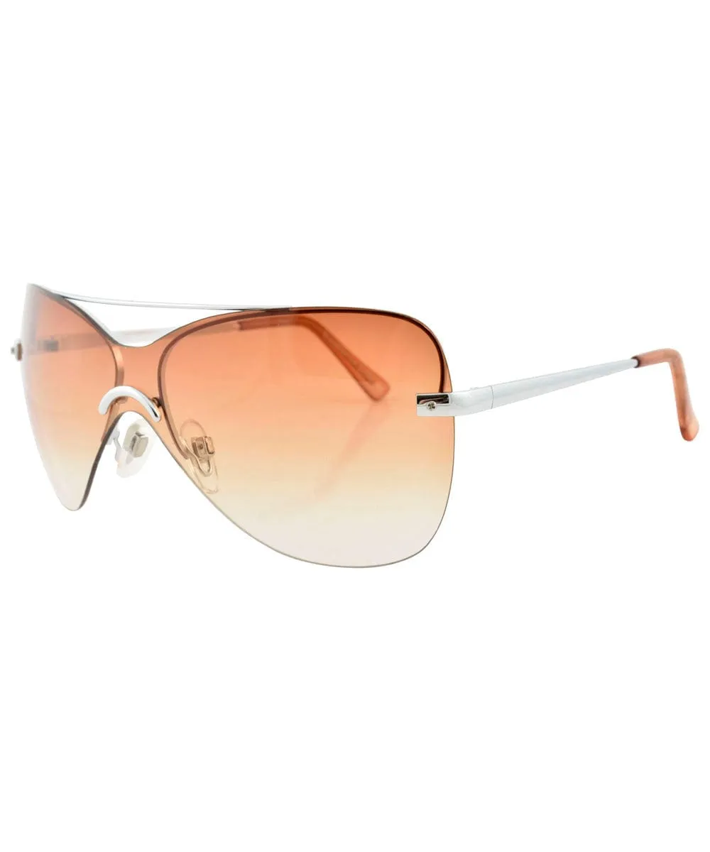 RAINBOW Brown Rimless Sunglasses sold by Giant Vintage product image thumbnail 2