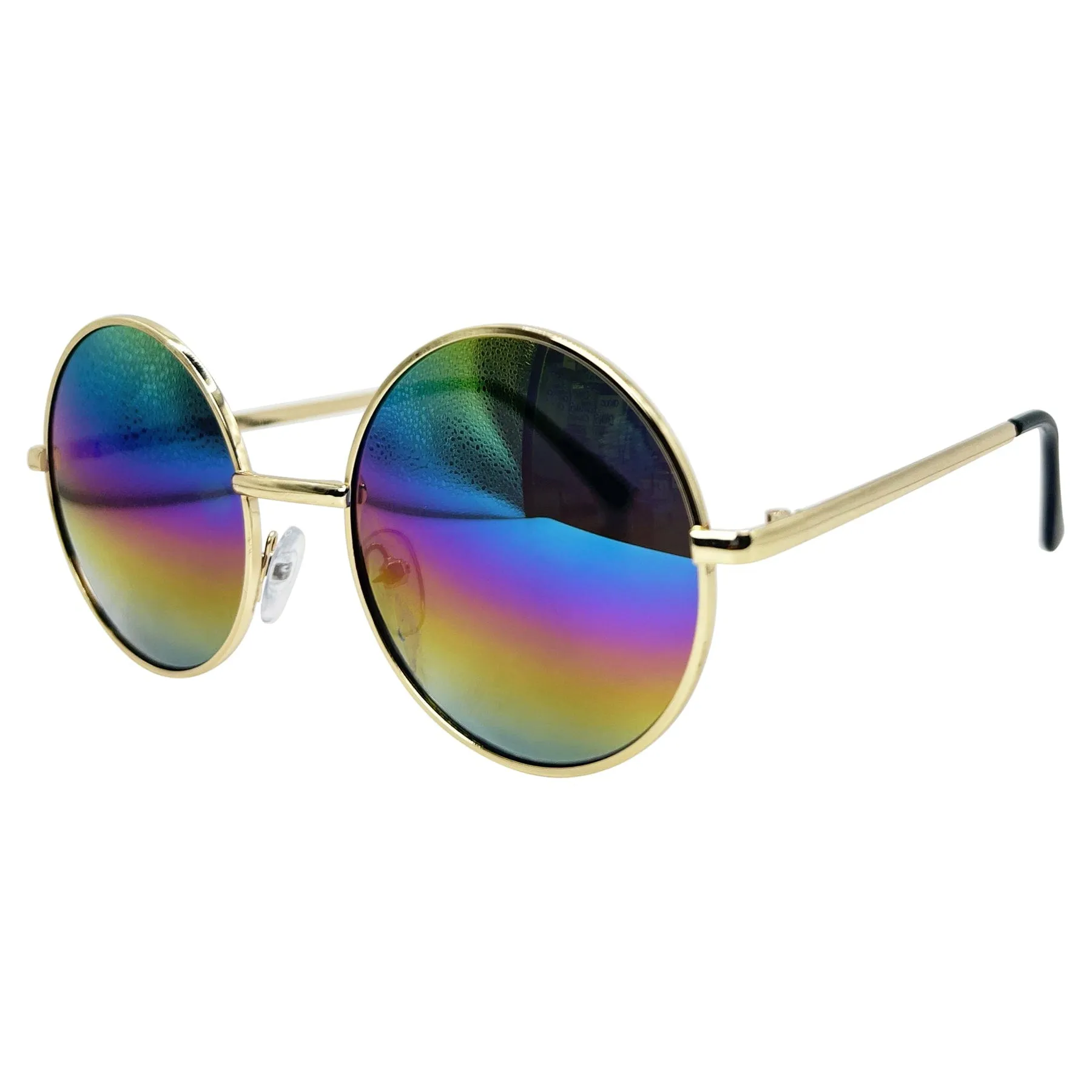 FESTIVUS Gold Round Hippie Sunglasses sold by Giant Vintage product image thumbnail 3