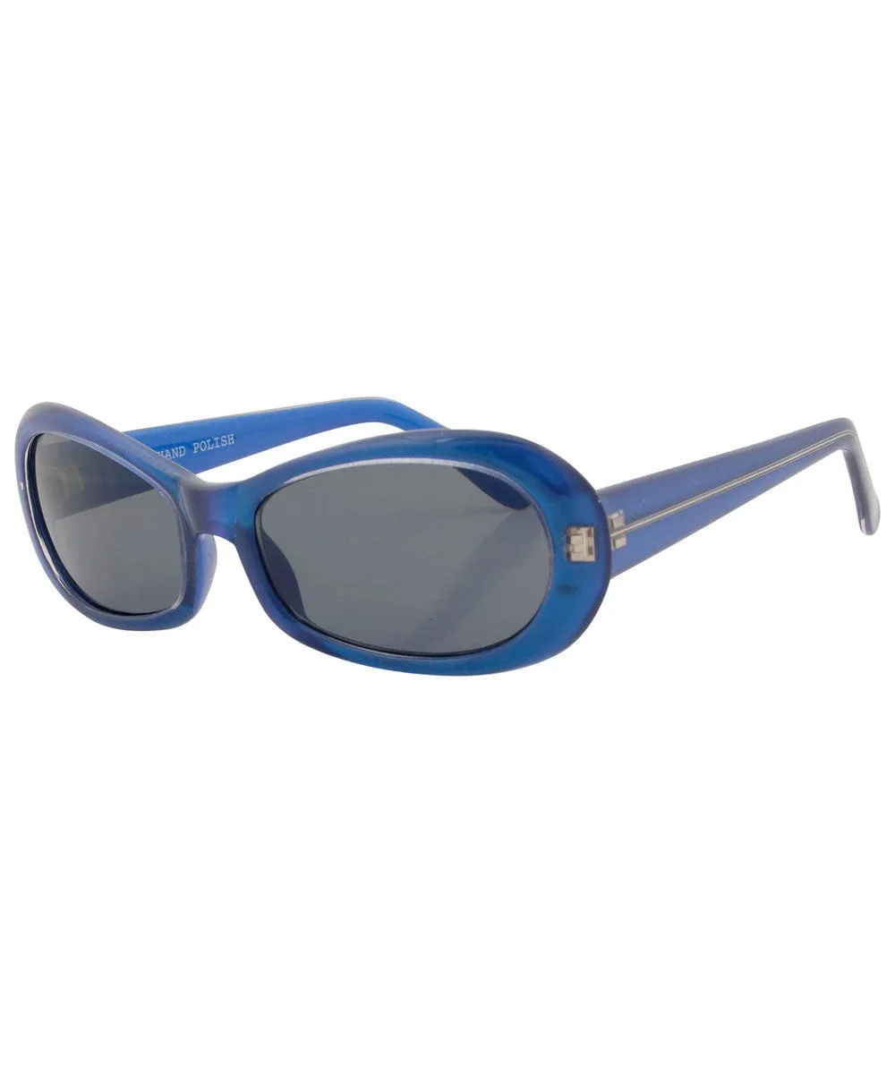 QUACKER Blue Oval Sunglasses sold by Giant Vintage product image thumbnail 2