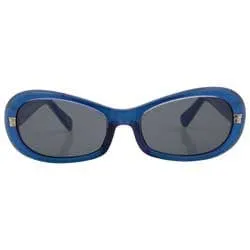 QUACKER Blue Oval Sunglasses sold by Giant Vintage