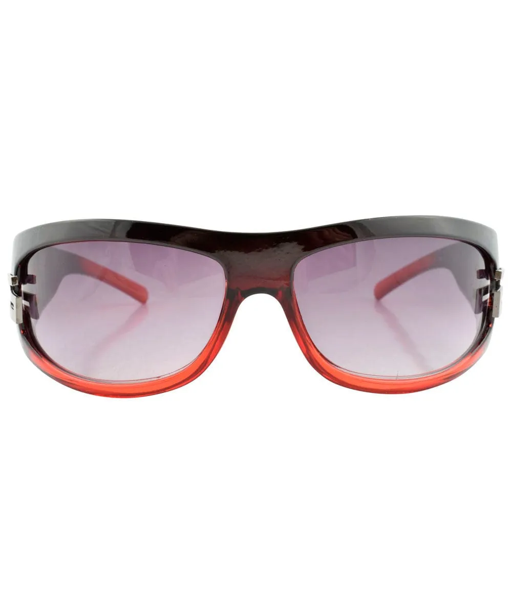 VISIBLE Black/Red Oversized Sunglasses sold by Giant Vintage product image thumbnail 3