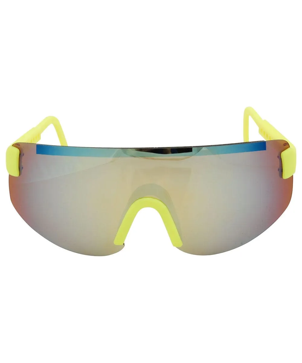 FRESH Yellow Shield Sunglasses sold by Giant Vintage product image thumbnail 3