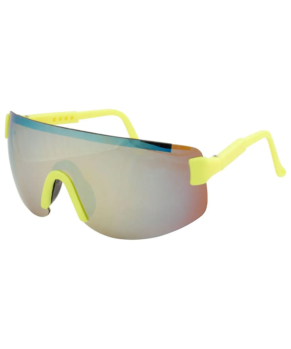FRESH Yellow Shield Sunglasses sold by Giant Vintage product image thumbnail 2