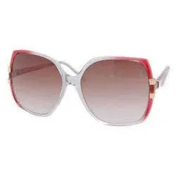 MARTINIQUE Crystal/Red Oversized Sunglasses sold by Giant Vintage