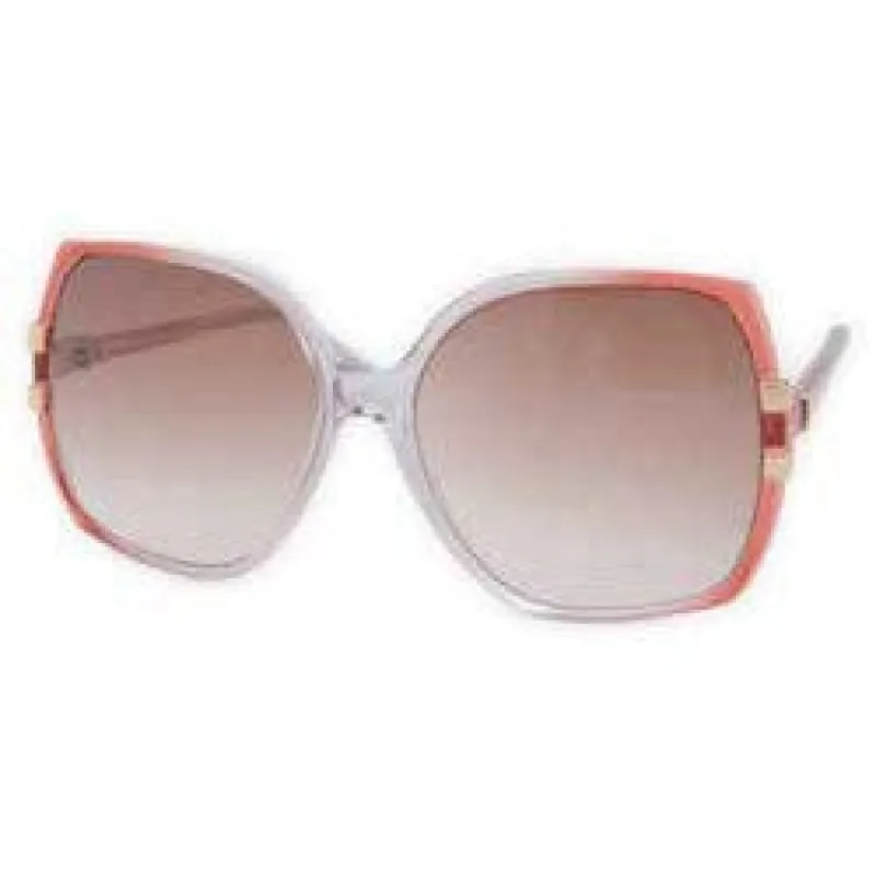 MARTINIQUE Crystal/Rust Oversized Sunglasses sold by Giant Vintage