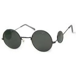 THE DAWN Black Round Sunglasses sold by Giant Vintage