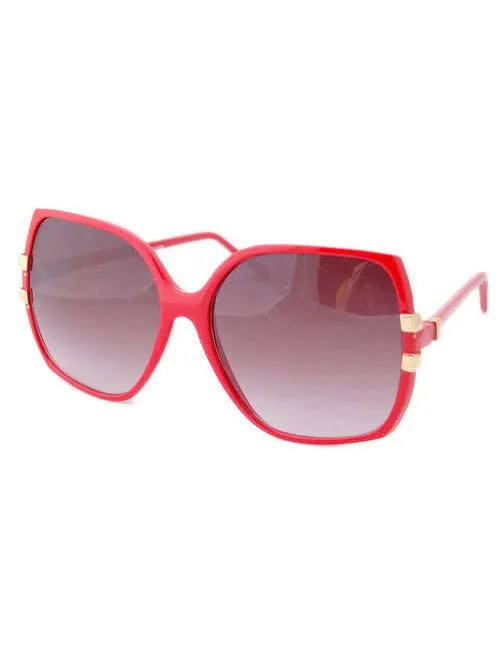 MARTINIQUE Red Oversized Sunglasses sold by Giant Vintage product image thumbnail 2