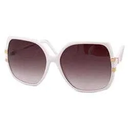 MARTINIQUE White Oversized Sunglasses sold by Giant Vintage