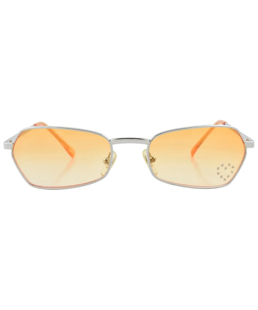 T.Y.V.M. Orange/Heart Rimless Sunglasses sold by Giant Vintage product image thumbnail 3